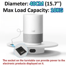 40CM Display Stand 10KG Electric Turntable Show Holder 360°Battery/Plug-in Power