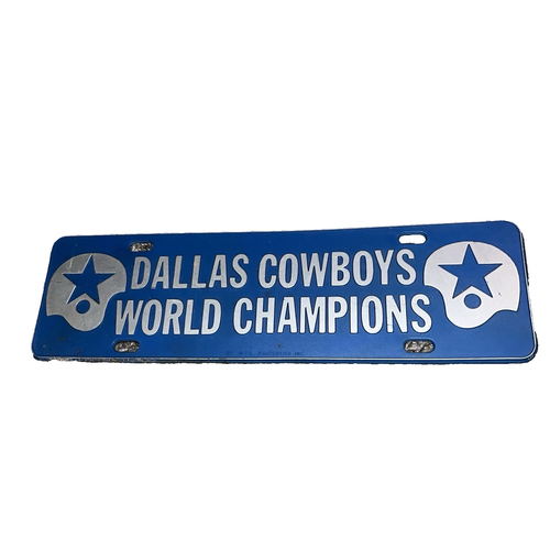 Dallas Cowboys Original 1971 World Champion Super Bowl 6 License plate