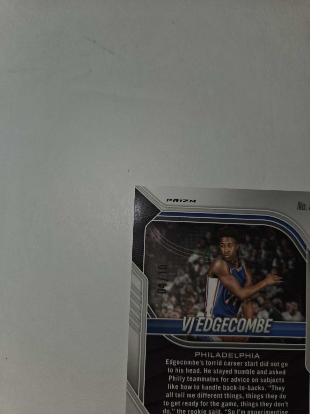 VJ Edgecombe Panini Prizm Auto Gold FOTL /10 RARE RC π₯ LeBron SIXERS Baylor NBA view 7