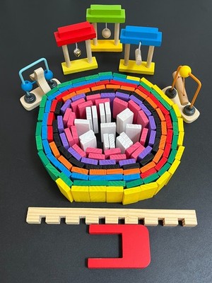 HAPE Dynamo & Periba Wooden Dominoes Building 160 Blocks