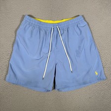 Polo Ralph Lauren Shorts Mens XL Blue Trunks Swim Elastic Waist Drawstring Pony