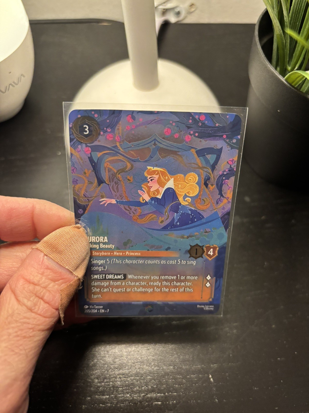 Disney Lorcana Aurora Waking Beauty Enchanted Rare Archazia's Island NM in hand