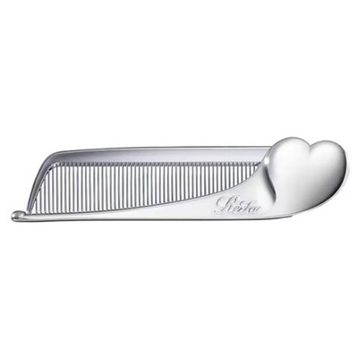 [US Stock] ReFa HEART COMB Aira Hair brush Silver Compact