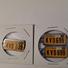 3 1956 Calif. Disabled American Veterans Mini License Plate Tags KYD 699 used — photo 3
