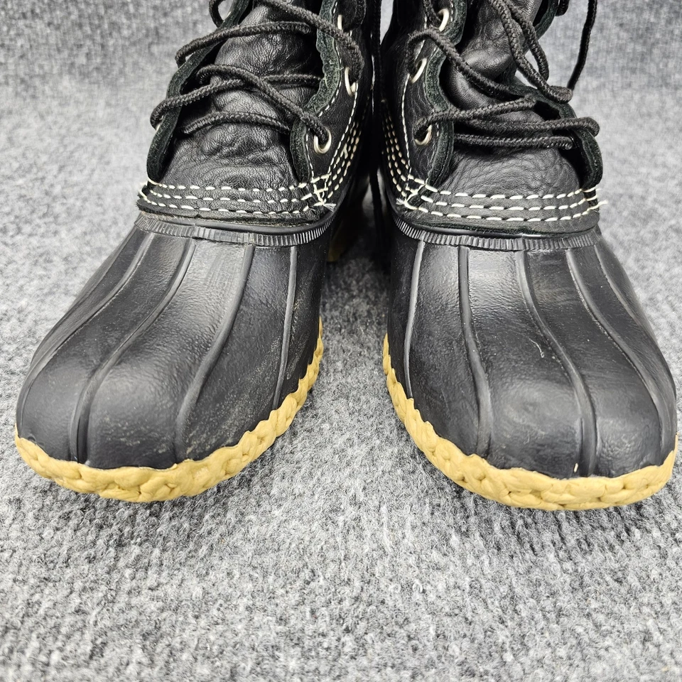 L.L. Botas superiores de cuero Bean Duck para mujer talla 6 M negras hechas en EE. UU. 212880 Foto 4 de 4