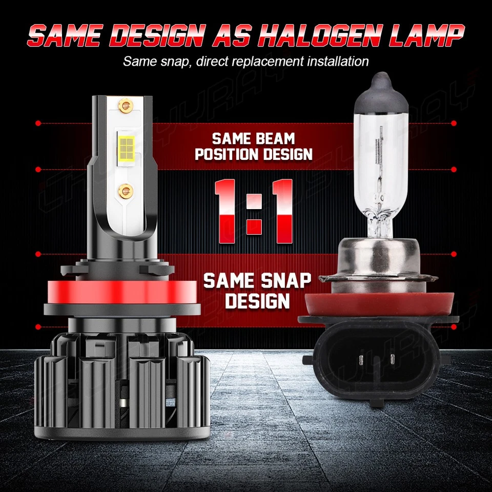 For Nissan sentra 2013-2020 4X LED Headlight Bulbs High&Low beam Combo Kit 6000K - Image 4 of 4