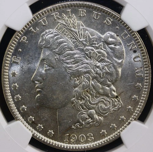 1903 $1 Morgan Silver Dollar NGC AU-58