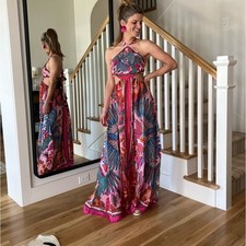 FARM RIO Macaw Scarf Maxi Dress