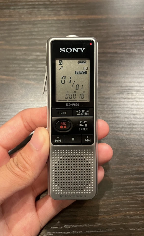Sony ICD-P620 512MB Voice Recorder, HQ/SP/LP, Noise Cut, Compact & Portable USED - Image 3 of 4