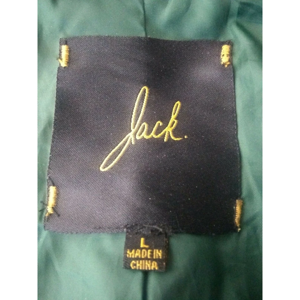 Vintage Jack Coat Womens Large Wool Blend Green Button Front  - Image 4 of 4