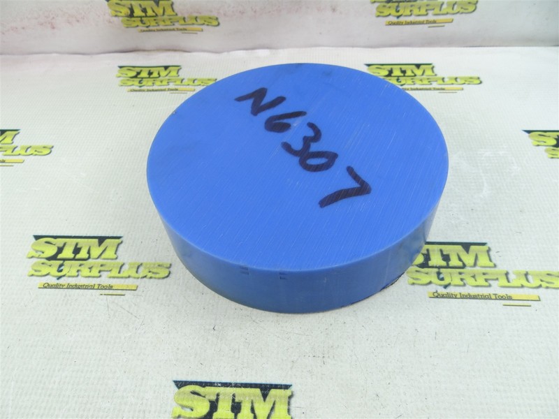 3.7LB PIECE OF MC901 NYLON 6 MACHINABLE PLASTIC ROUND STOCK 7-5/8" DIA