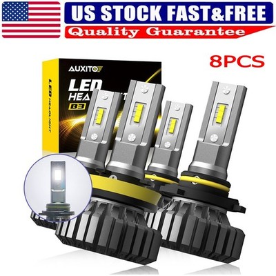CANBUS 9005 H8 H11 H9 LED Headlight Kit Bulb Hi/ Lo Beam Plug &Play Combo Kit