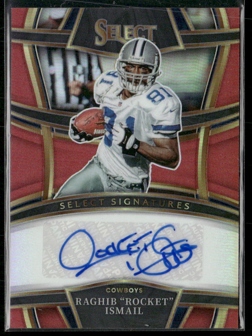 Raghib "Rocket" Ismail 2022 Panini Select #SSP-RAI Red Prizm Auto #/75