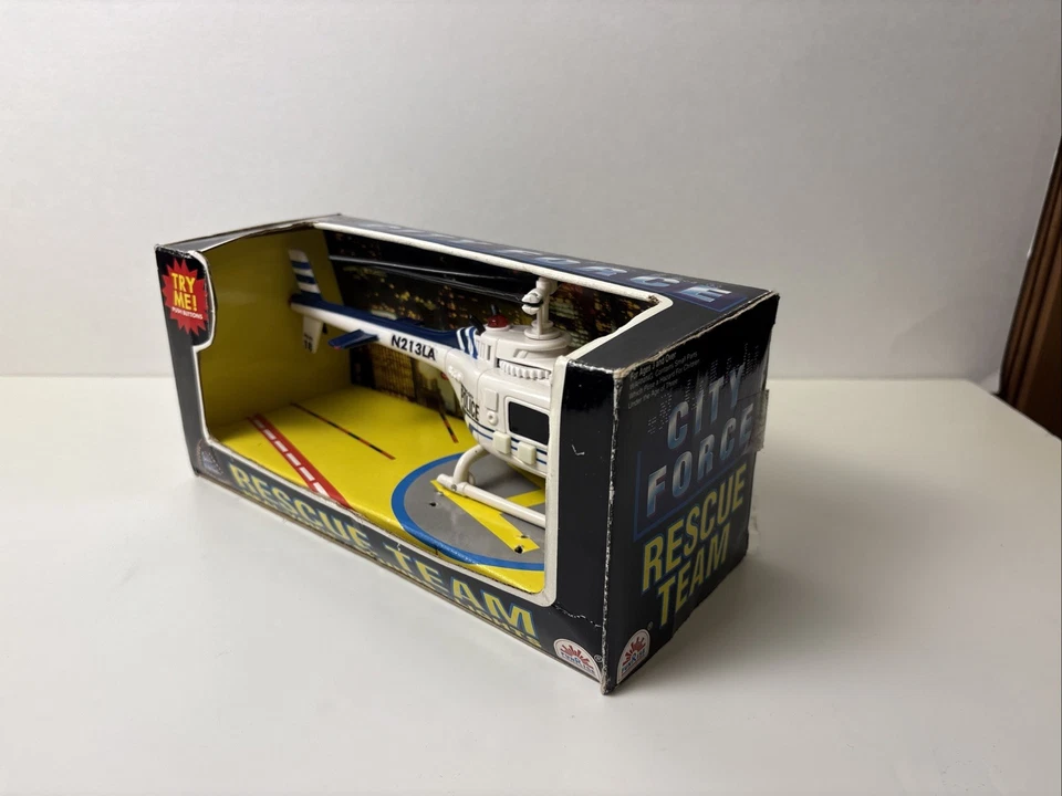 City Force Rescue Helicopter - Lights, Sounds, Manual Blade Spin, 11" Toy - Image 2 of 4
