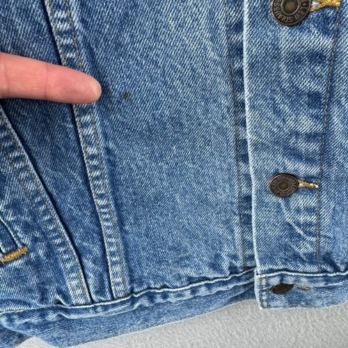 Vintage Levis Jacket Mens Large Blue Denim Trucker Type 3 80s Made in USA by Levi's, Size L, $49.99 - Photo 6