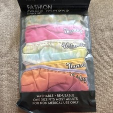 Meyoua Fashion Face Masks 5-Piece Set Washable Reusable Non-Medical OSFM