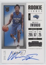 2017-18 Panini Contenders Rookie Ticket 86/125 Wesley Iwundu Wes #132 Auto a3q