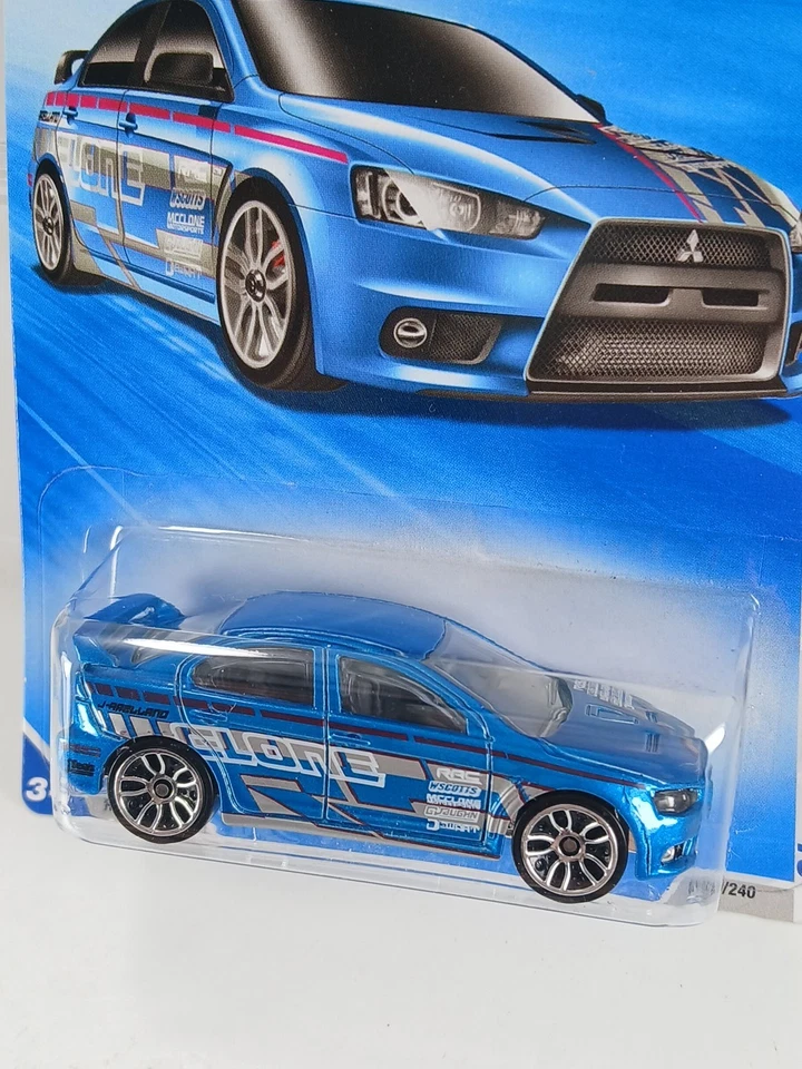 Hot Wheels Nightburnerz 2010 - Lancer Evolution 2008 - azul Foto 2 de 4