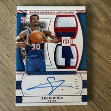 2024-25 Panini National Treasures Adem Bona Rookie Materials Patch Auto /24