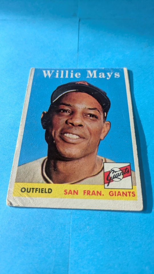 1958 Topps #5 Willie Mays Gigantes de San Francisco Salón de la fama Foto 2 de 4