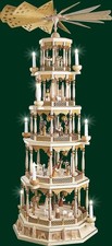 Table pyramid Birth of Christ in natural music box Erzgebirge NEW 14746