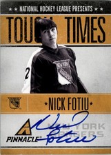 2010-11 Pinnacle Tough Times Autographs #NF Nick Fotiu Auto /250 - NM-MT