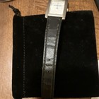 Newseum Analog Quartz Wristwatch White Dial Silver Rectangle Case Black Strap — photo 4