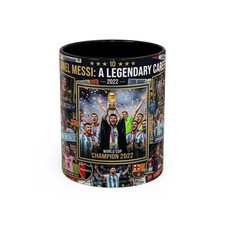 Lionel Messi Legendary Career Mug | World Cup Champion 2022 Accent Coffee Mug