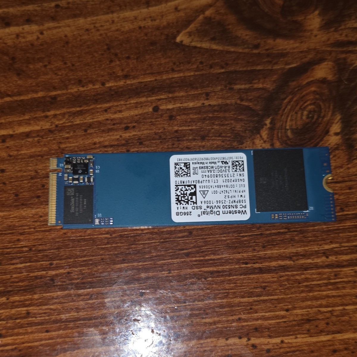 Western Digital SN530 256GB NVMe PCIe M.2 2280 Internal SSD Blue