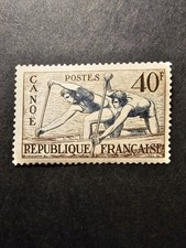 FRANCE TIMBRE JEUX OLYMPIQUES D'HELSINKI CANOË N°963 NEUF ** LUXE MNH 1953