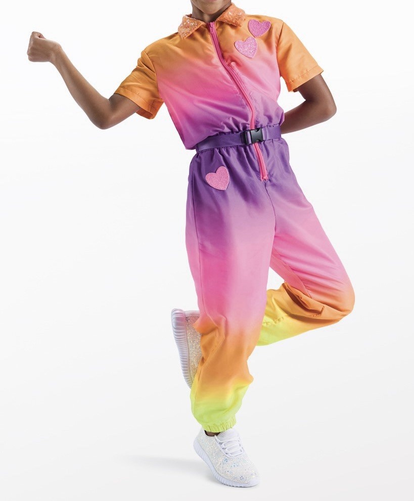 Weissman Showtime Girls Dance Ombre Costume Let The Bass Go Apricot MC 10/12