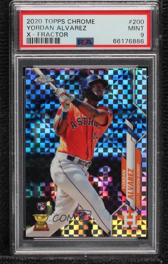 2020 Topps Chrome X-Fractor Yordan Alvarez #200 PSA 9 MINT Rookie RC