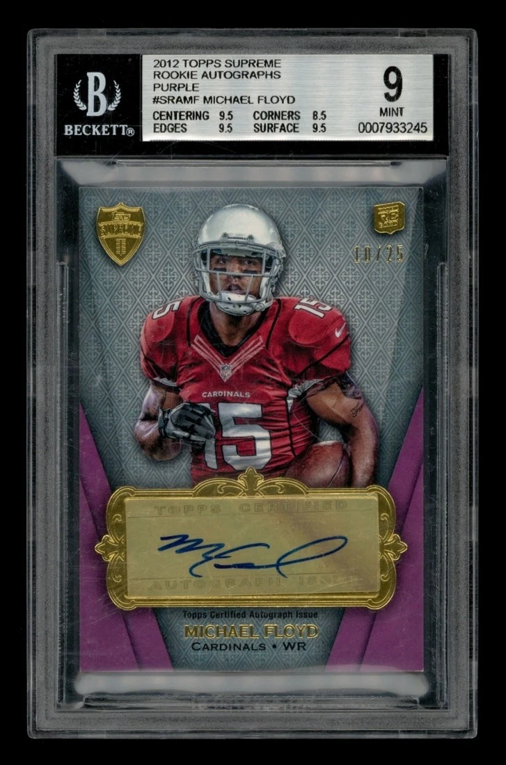 Michael Floyd Topps Supreme Rookie Autographs #SRAMF Violet