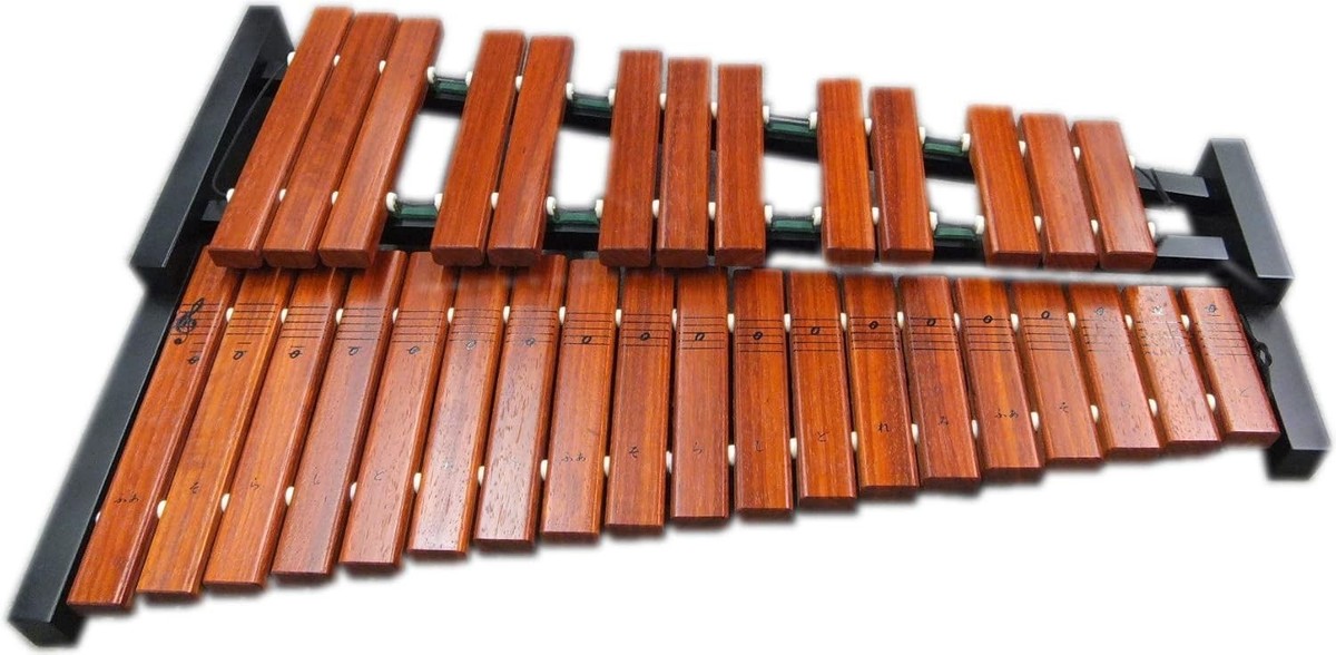 YAMAHA TX-6 卓上木琴 32音 （マレット2種＆ソフトケース付き） Yamaha TX-6 Tabletop Xylophone 32 Tone With Mallet Stick Tested