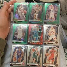 2024-25 Panini Prizm Basketball 9-Card Lot Tre Mann RED SEISMIC /299 Zion Green