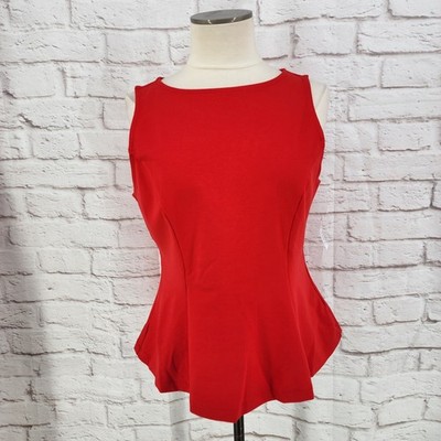 Old Navy Red Top Coquette Sleeveless Stretch Layering Ponte Knit Size Large NWT