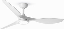 Large 52inch Modern Ceiling Fan With Lights Large Airflow - White Large 52inch Modern Ceiling Fan With Lights Large Airflow - White