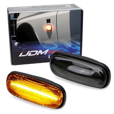 Lámparas marcadoras laterales LED ámbar ámbar con lente ahumada para Land Rover Defender Freelander LR2