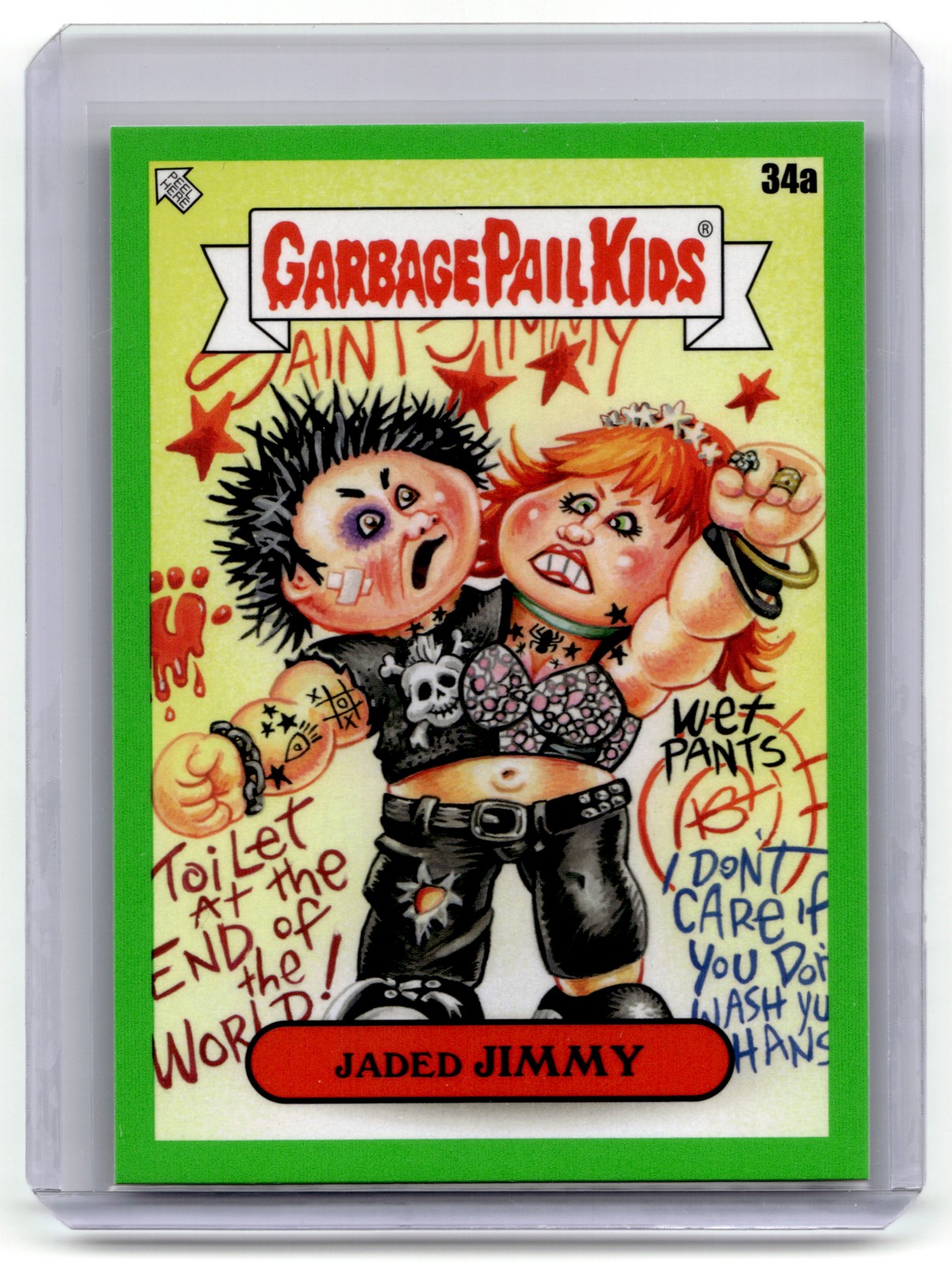 2024 Topps Garbage Pail Kids: Green Day #34a Jared Jimmy Booger Green