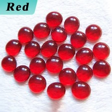 Red Flat Glass Beads Decorative Glass Balls Vase Fish Tank Decoration DIY Craft