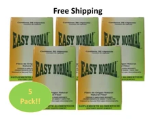 5 Pack EASY NORMAL 30 Caps .39g Natural Fiber Fibra Weight Dietary Supp ORIGINAL