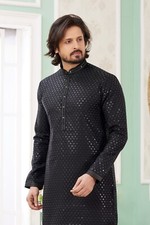 Mens Wedding Bollywood Ethnic Party Wear Embroidered Kurta Payjama Dress India