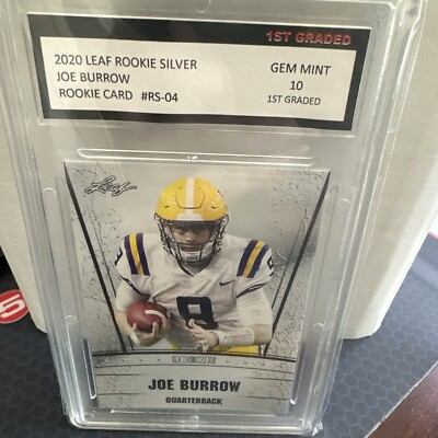 joe burrow rookie card graded 2020 Panini Chronicles #PB1 Prizm Black RC Football PSA 10 Gem Mint : Collectibles & Fine Art JOE BURROW 2020 SAGE HIT