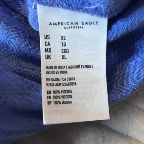 Tuta donna American Eagle blu viscosa senza maniche tuffo nuova con etichette taglia XL 14 16 - Foto 5 di 6