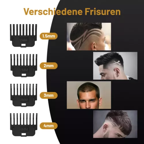 Profi Haarschneidemaschine Haarschneider Bart Trimmer Rasierer Hair Clipper DE - Bild 4 von 14