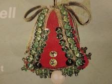 New Rare Vintage Lee Wards Velvet Bell Sequin Bead Ornament Kit 16-12118