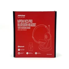 MPOW HC5 PRO Wireless Bluetooth Headset With Mic, MPBH483BB, Black - MSRP $58.99