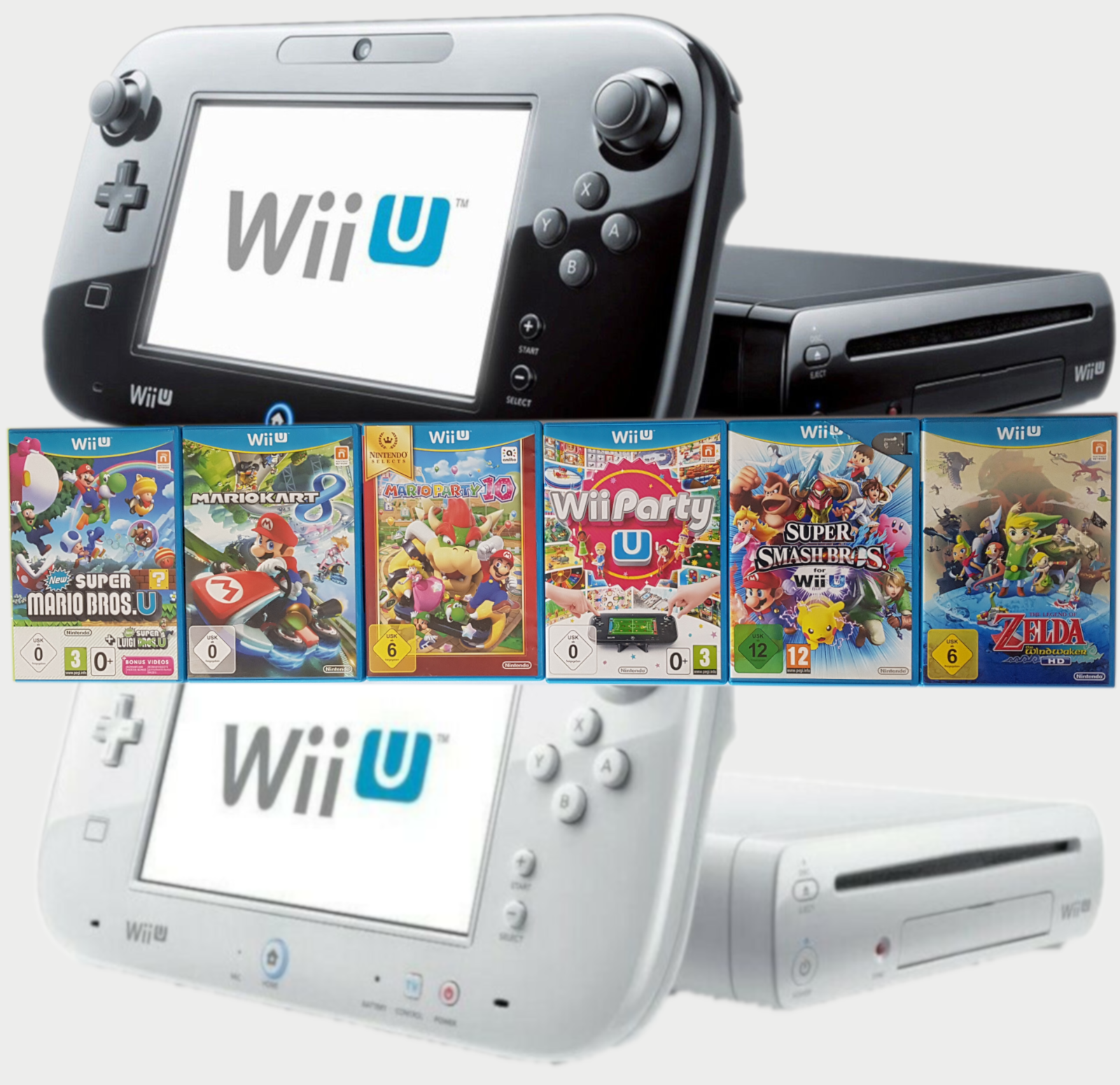 Nintendo Wii U Konsole nach Wahl Mario Kart, Zelda,Smash Bros, Party