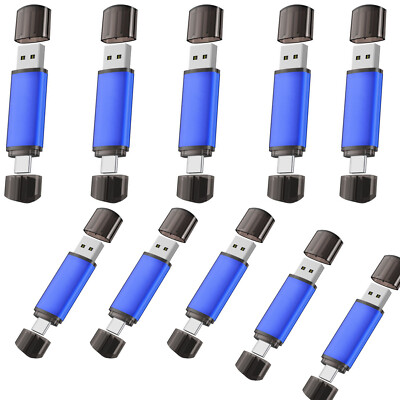 Kootion 2 in 1 64GB 10PCS Type-C USB Flash Drive For Samsung Android iphone 15 
