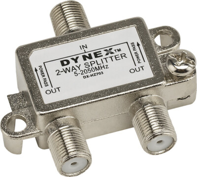 NEW Dynex DX-HZ703 2-Way Coaxial Cable Splitter satellite antenna 5-2050MHz